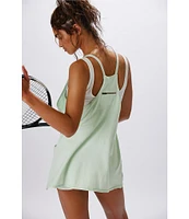 FP Movement Hot Shot V-Neck Sleeveless Patch Pocket Mini Dress