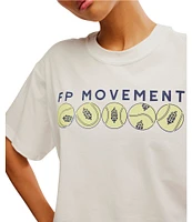 FP Movement Inspire Buti Tennis Logo Crew Neck Short Sleeve Tee