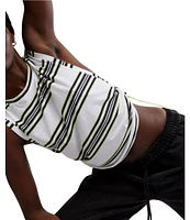 FP Movement Sport Mode Crew Neck Sleeveless Muscle Stripe Print Muscle Tee