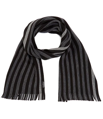 Fraas Bold Stripe Fringe Cut Scarf