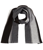 Fraas Triple Stripe Fringe Cut Scarf