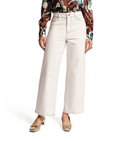 FRANCES VALENTINE Ace Stretch Denim Straight Wide Leg Jeans