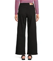 FRANCES VALENTINE Ace Stretch Denim Straight Wide Leg Jeans