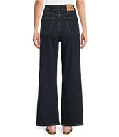 FRANCES VALENTINE Ace Stretch Denim Straight Wide Leg Jeans