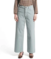 FRANCES VALENTINE Ace Stretch Denim Straight Wide Leg Jeans