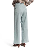 FRANCES VALENTINE Ace Stretch Denim Straight Wide Leg Jeans