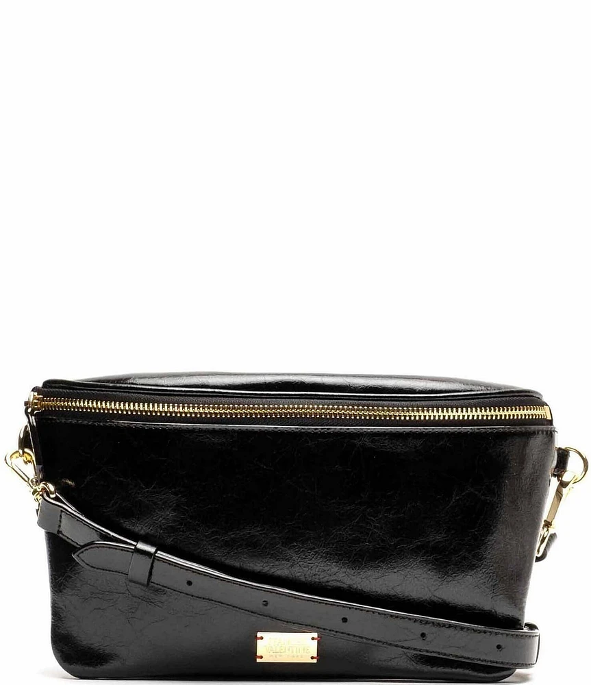 FRANCES VALENTINE Billie Crinkle Leather Sling Crossbody Bag