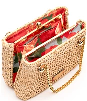 Frances Valentine Butterscotch Wicker Basket Clutch