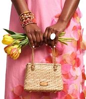 Frances Valentine Butterscotch Wicker Basket Clutch