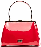 FRANCES VALENTINE Frances Frame Bag Soft Patent Leather Top Handle Bag