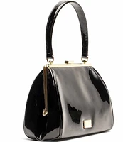 FRANCES VALENTINE Frances Frame Bag Soft Patent Leather Top Handle Bag