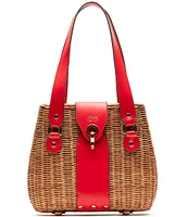 FRANCES VALENTINE Gigi Wicker Basket Shoulder Bag