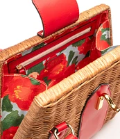 FRANCES VALENTINE Gigi Wicker Basket Shoulder Bag