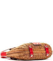 FRANCES VALENTINE Gigi Wicker Basket Shoulder Bag