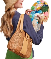 FRANCES VALENTINE Gigi Wicker Basket Shoulder Bag