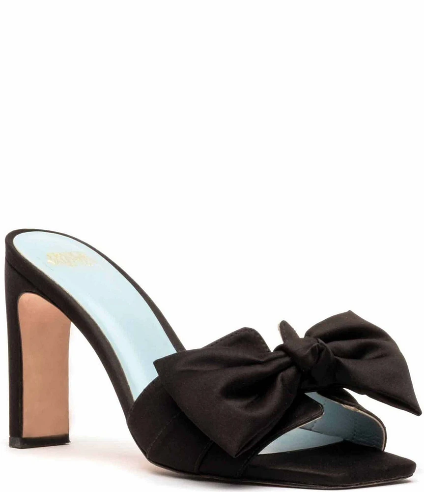 FRANCES VALENTINE Hilary Satin Bow Dress Sandals