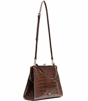 FRANCES VALENTINE Jackie Frame Croco Satchel Bag