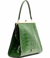 FRANCES VALENTINE Jackie Frame Croco Satchel Bag