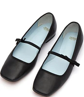 FRANCES VALENTINE Jude Leather Mary Jane Ballet Flats