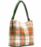 FRANCES VALENTINE Juno Hobo Central Park Plaid Slouchy Hobo Bag