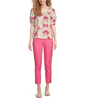 FRANCES VALENTINE Lucy Stretch Cotton High Rise Slim Leg Pants