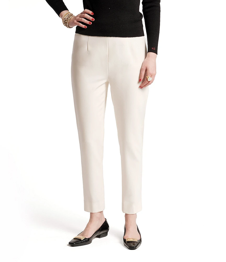 FRANCES VALENTINE Lucy Stretch Woven High Rise Slim Leg Trouser Pant