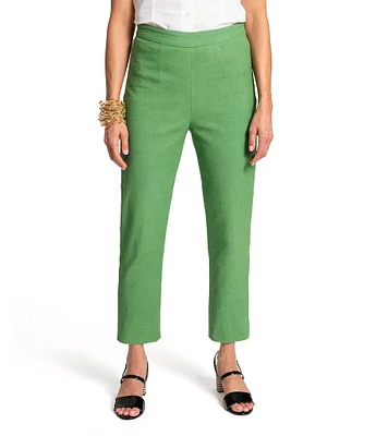 FRANCES VALENTINE Lucy Stretch Woven High Rise Slim Leg Trouser Pants