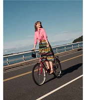 FRANCES VALENTINE Mercer Striped A-line Midi Skirt