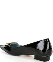 Frances Valentine Midge Crinkled Patent Leather Dress Pumps