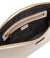 FRANCES VALENTINE Poppy Glazed Leather Crossbody Bag