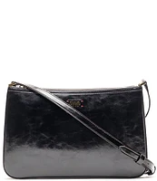 FRANCES VALENTINE Poppy Glazed Leather Crossbody Bag