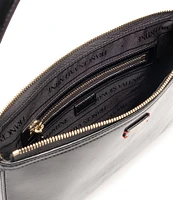 FRANCES VALENTINE Poppy Glazed Leather Crossbody Bag