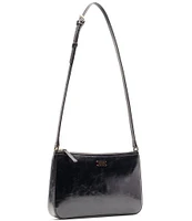 FRANCES VALENTINE Poppy Glazed Leather Crossbody Bag