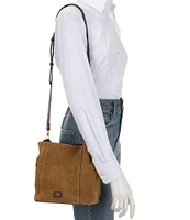 FRANCES VALENTINE Small June Suede Leather Hobo Bag