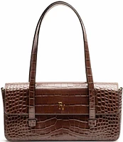 FRANCES VALENTINE Small Slim Croco Tote Bag