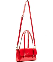 FRANCES VALENTINE Small Slim Tote Patent Leather Tote Bag