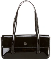 FRANCES VALENTINE Small Slim Tote Patent Leather Tote Bag