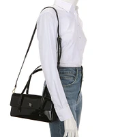 FRANCES VALENTINE Small Slim Tote Patent Leather Tote Bag