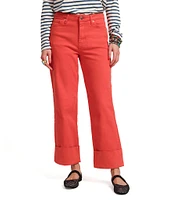 FRANCES VALENTINE Smarty Denim High Rise Widge Leg Cuffed Jeans