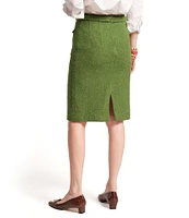 FRANCES VALENTINE Wool Coordinating Pencil Skirt