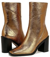 Franco Sarto Stevie Metallic Leather Booties