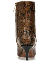 Franco Sarto Anna Snake Print Leather Dress Booties