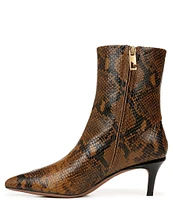 Franco Sarto Anna Snake Print Leather Dress Booties