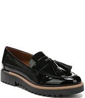 Franco Sarto Carolynn Patent Tassel Lug Sole Platform Loafers