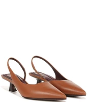 Sarto by Franco Sarto Devin Leather Pointed Toe Kitten Heel Slingback Pumps