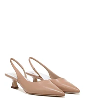 Sarto by Franco Sarto Devin Leather Pointed Toe Kitten Heel Slingback Pumps