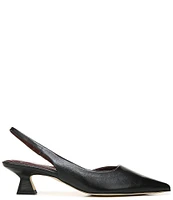 Sarto by Franco Sarto Devin Leather Pointed Toe Kitten Heel Slingback Pumps