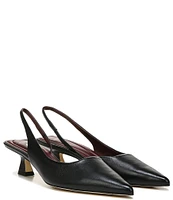 Sarto by Franco Sarto Devin Leather Pointed Toe Kitten Heel Slingback Pumps