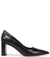 Franco Sarto Giovanna Leather Block Heel Pumps