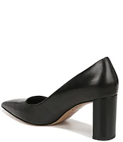 Franco Sarto Giovanna Leather Block Heel Pumps